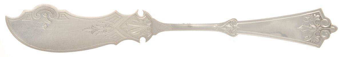 Crete (Coin) Flat Handle Bright Cut Master Butter by Knowles & Ladd-1