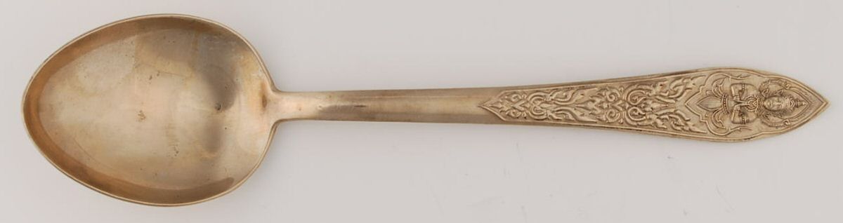 UNF1428 (Brass) Tablespoon (Serving Spoon) by Unknown Mfg Silver-1