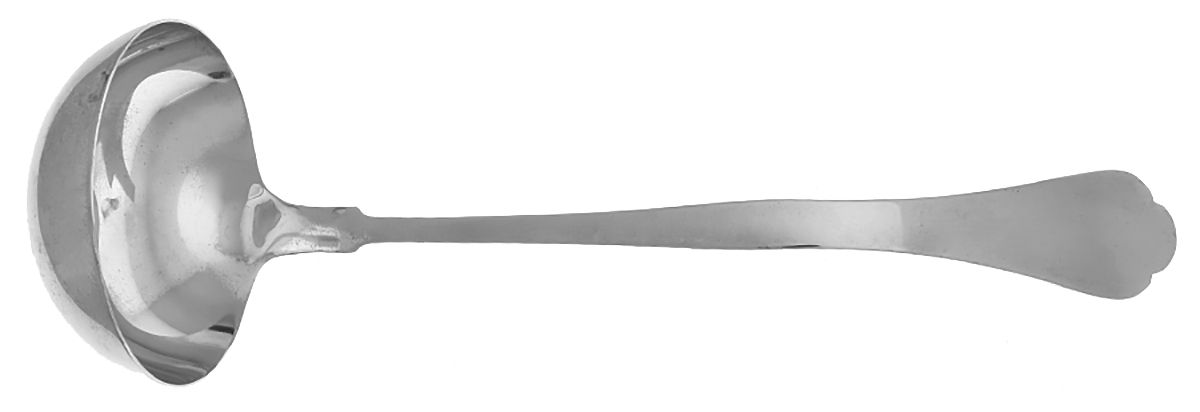 Nickel Silverplate Flatware Solid Soup Ladle by Unknown Mfg Silver-1