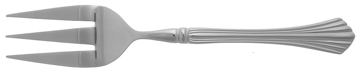 UNF2048 (Stainless) Medium Solid Cold Meat Serving Fork by Unknown Mfg Silver-1