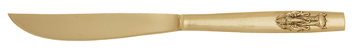 Siam-Bronze-Emblem Modern Hollow Knife by Unknown Mfg Silver-1