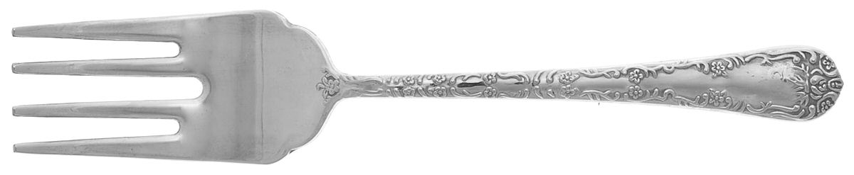 UNF2071 (Silverplate) Large Solid Cold Meat Serving Fork by Unknown Mfg Silver-1