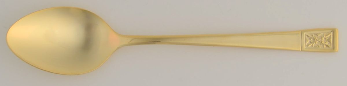 Saxony (Gold Electroplate) Teaspoon by Unknown Mfg Silver-1