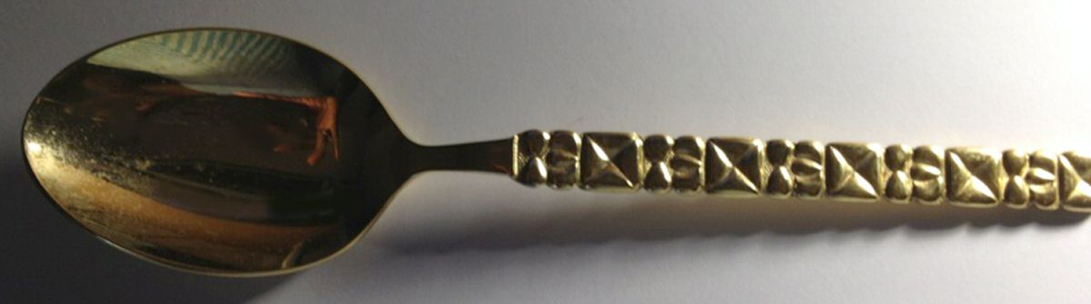 Aristocrat (Gold Electroplate) Teaspoon by Unknown Mfg Silver-1