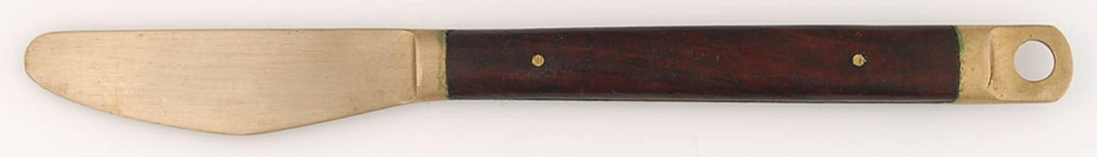 UNF1447 (Brass Modern Solid Knife by Unknown Mfg Silver-1