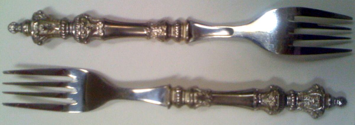 Bishop (Silverplate) Individual Salad Fork by Unknown Mfg Silver-1