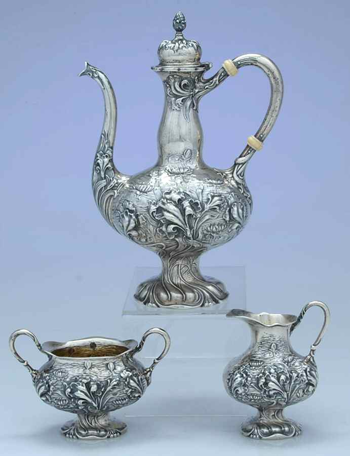 8088 (Sterling, Hollowware) 3 Piece Demi Set by Unger Brothers-1