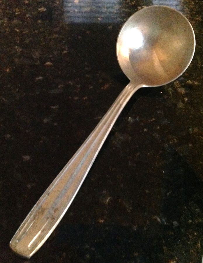 Noval (Stainless) Round Bowl Soup Spoon (Bouillon) by Unknown Mfg Silver-1
