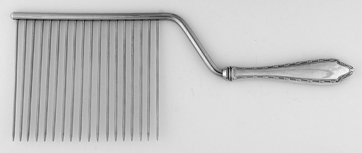 UNF1495 (Sterling) Cake Breaker with Silverplate Prongs by Unknown Mfg Silver-1