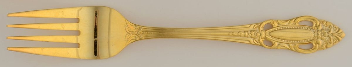Artistic Rose-Gold (Gold Electroplate) Individual Salad Fork by United Silver-1
