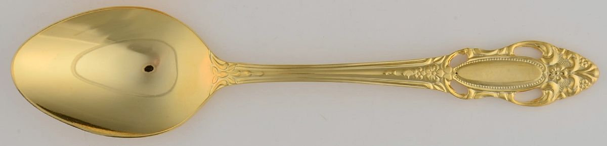 Artistic Rose-Gold (Gold Electroplate) Place/Oval Soup Spoon by United Silver-1