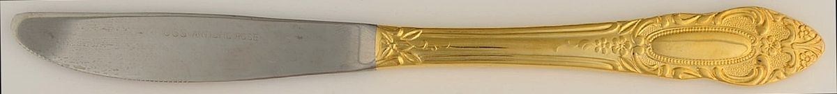 Artistic Rose-Gold (Gold Electroplate) Modern Hollow Knife by United Silver-1