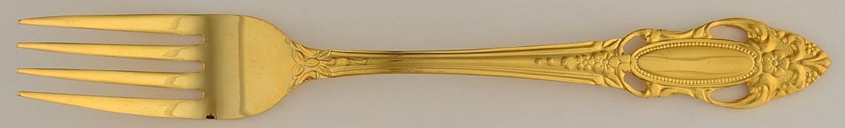 Artistic Rose-Gold (Gold Electroplate) Fork by United Silver-1