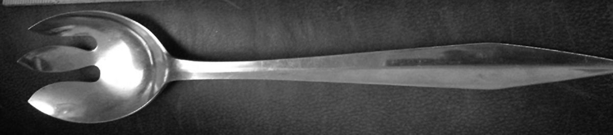 UNF2171 (Stainless) Solid Salad Serving Fork by Unknown Mfg Silver-1