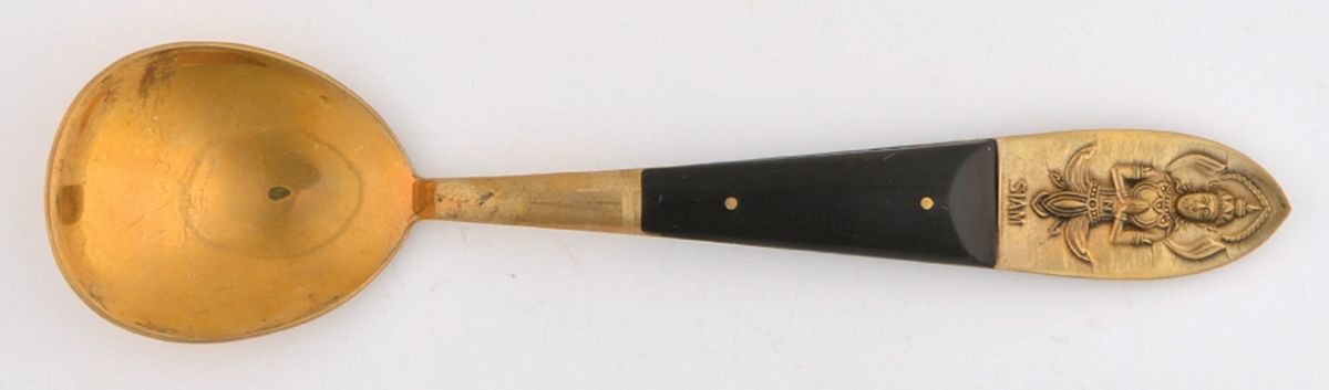 Hong Kong (Brass) Tablespoon (Serving Spoon) by Unknown Mfg Silver-1