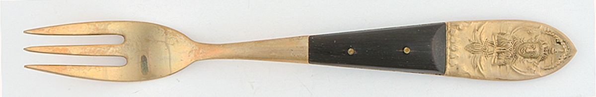 Hong Kong (Brass) Individual Salad Fork by Unknown Mfg Silver-1