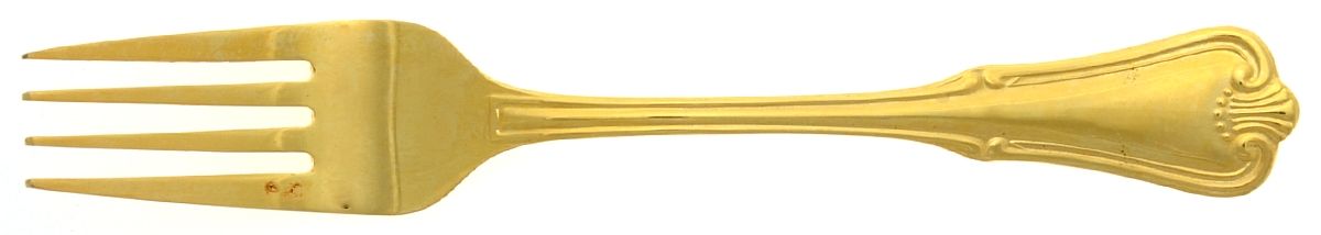 UNF1543 (Gold Electroplate) Individual Salad Fork by Unknown Mfg Silver-1