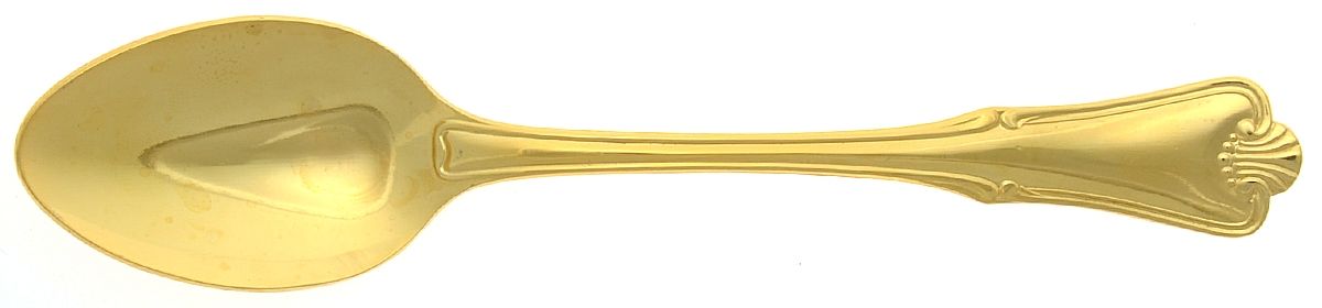 UNF1543 (Gold Electroplate) Place/Oval Soup Spoon by Unknown Mfg Silver-1
