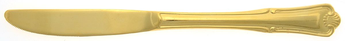 UNF1543 (Gold Electroplate) Modern Solid Knife by Unknown Mfg Silver-1