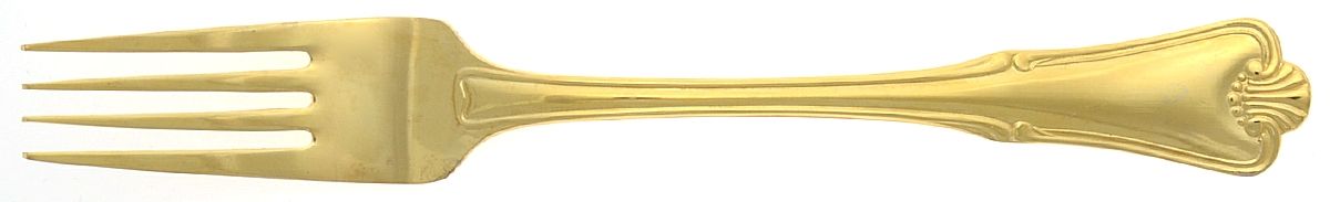 UNF1543 (Gold Electroplate) Fork by Unknown Mfg Silver-1