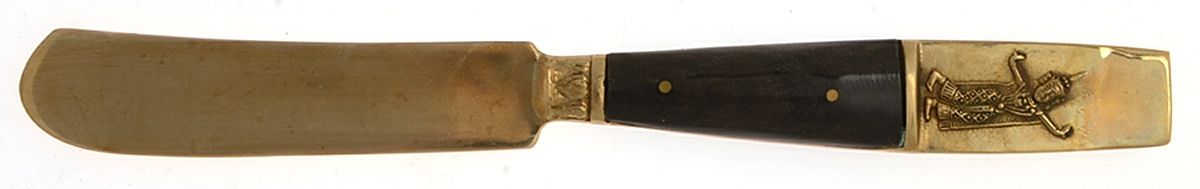 Siam (Brass) Flat Handle Butter Spreader by Unknown Mfg Silver-1