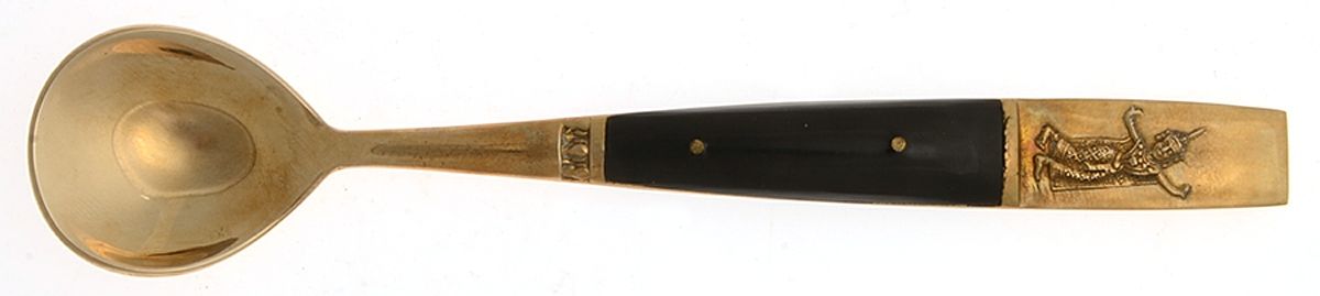Siam (Brass) Sugar Spoon by Unknown Mfg Silver-1