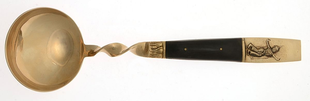 Siam (Brass) Solid Gravy Ladle by Unknown Mfg Silver-1