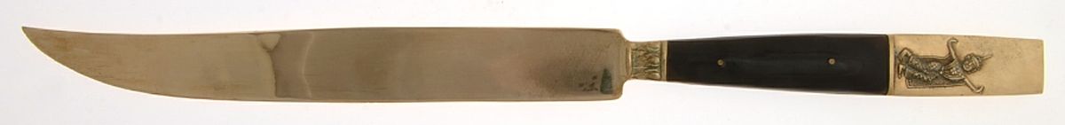 Siam (Brass) Large Stainless Blade Roast Carving Knife by Unknown Mfg Silver-1
