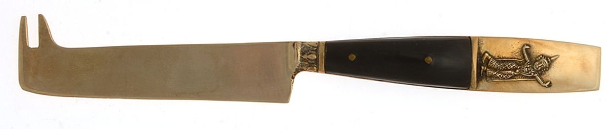 Siam (Brass) Solid Serving Cheese Knife by Unknown Mfg Silver-1
