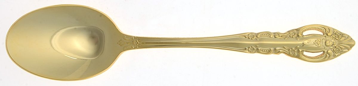 Baroque Gold (Gold Electroplate) Place/Oval Soup Spoon by Estia-1