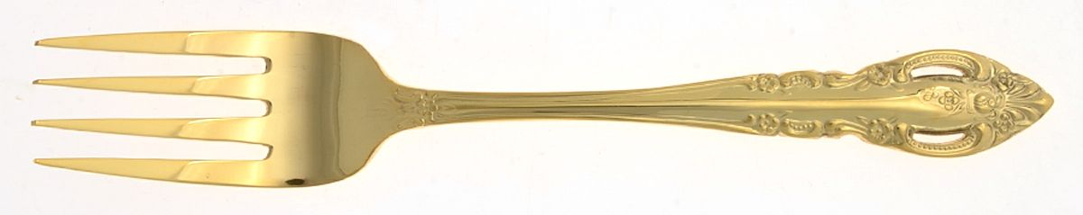 Baroque Gold (Gold Electroplate) Individual Salad Fork by Estia-1
