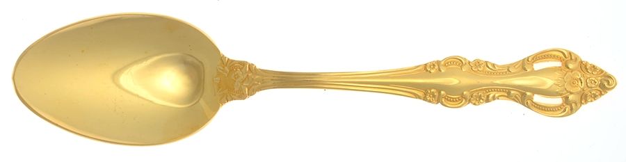 Romantic Rose (Gold Electroplate) Tablespoon (Serving Spoon) by Unknown Mfg Silver-1