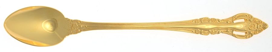 Romantic Rose (Gold Electroplate) Iced Tea Spoon by Unknown Mfg Silver-1
