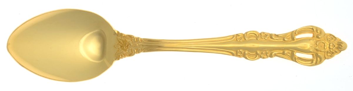 Romantic Rose (Gold Electroplate) Teaspoon by Unknown Mfg Silver-1