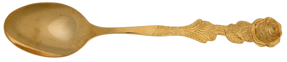 HIC4 (Gold Electroplate) Teaspoon by HIC Flatware-1