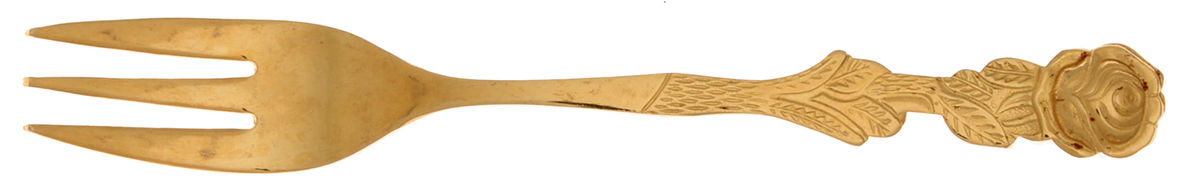 HIC4 (Gold Electroplate) Dessert Fork by HIC Flatware-1