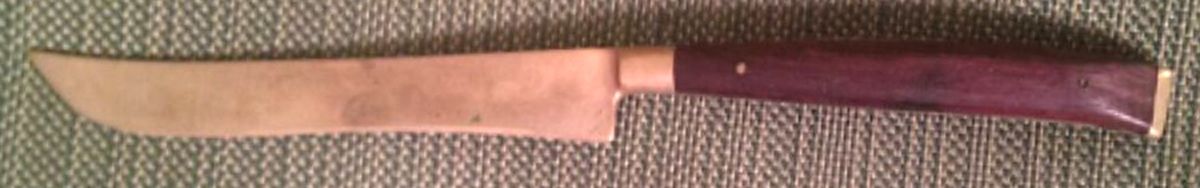 UNF2209 (Brass) Modern Solid Knife by Unknown Mfg Silver-1