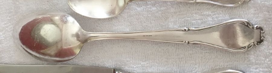 UNF1573 (Silverplate) Tablespoon (Serving Spoon) by Unknown Mfg Silver-1
