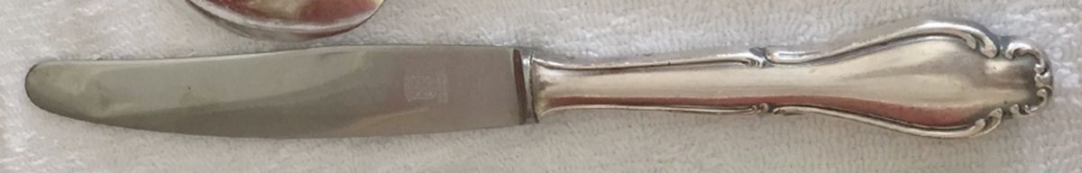 UNF1573 (Silverplate) Modern Hollow Knife by Unknown Mfg Silver-1