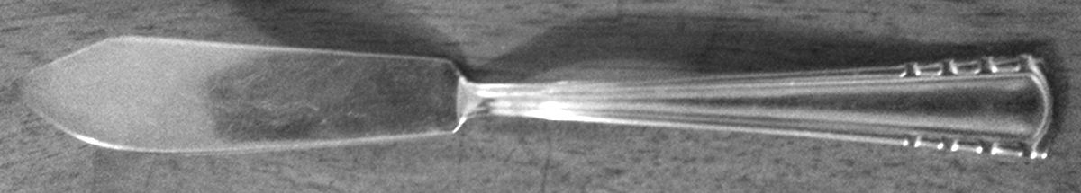 UNF1574 (Silverplate) Flat Handle Master Butter Knife by Unknown Mfg Silver-1