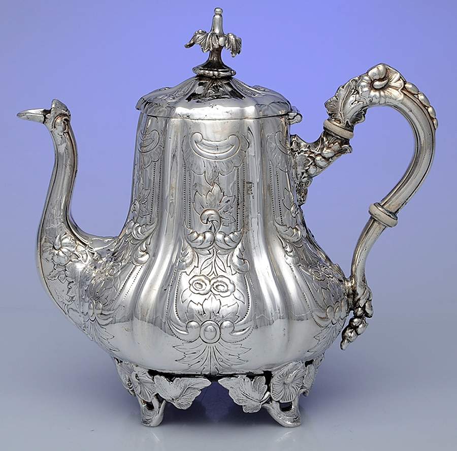 UNH22 (Silverplate, Hollowware) Tea Pot by Unknown Manufacturer-1