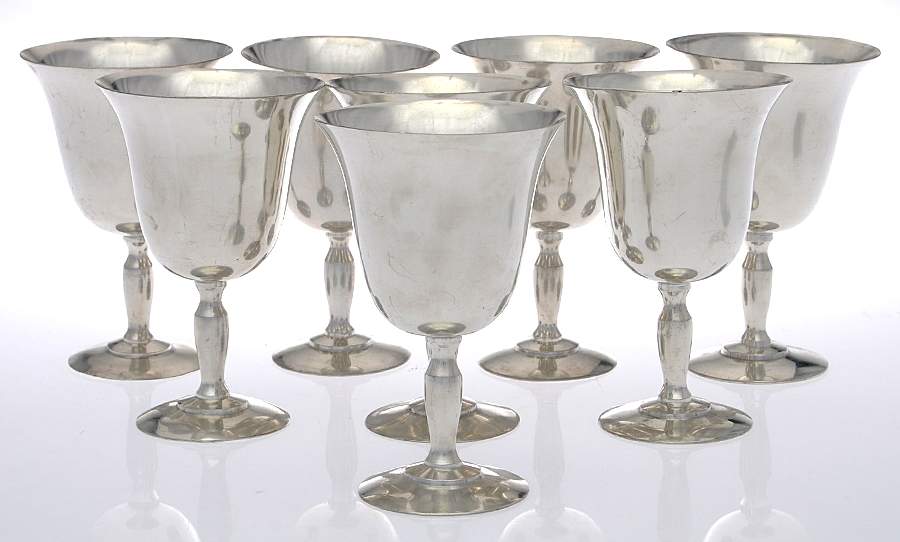 Indonesia Hollowware Water Goblet - Set of 8 by Unknown Manufacturer-1