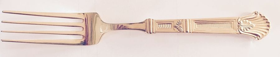 UNF2241 (Gold Electroplate) Fork by Unknown Mfg Silver-1