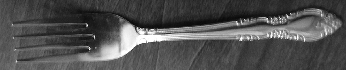 UNF408 (Stainless, Gold Electroplate) Individual Salad Fork by Unknown Mfg Silver-1