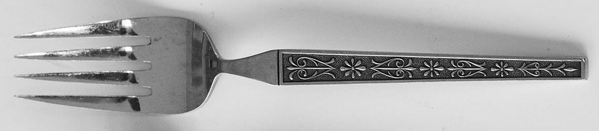 UNF2248 (Stainless) Medium Solid Cold Meat Serving Fork by Unknown Mfg Silver-1