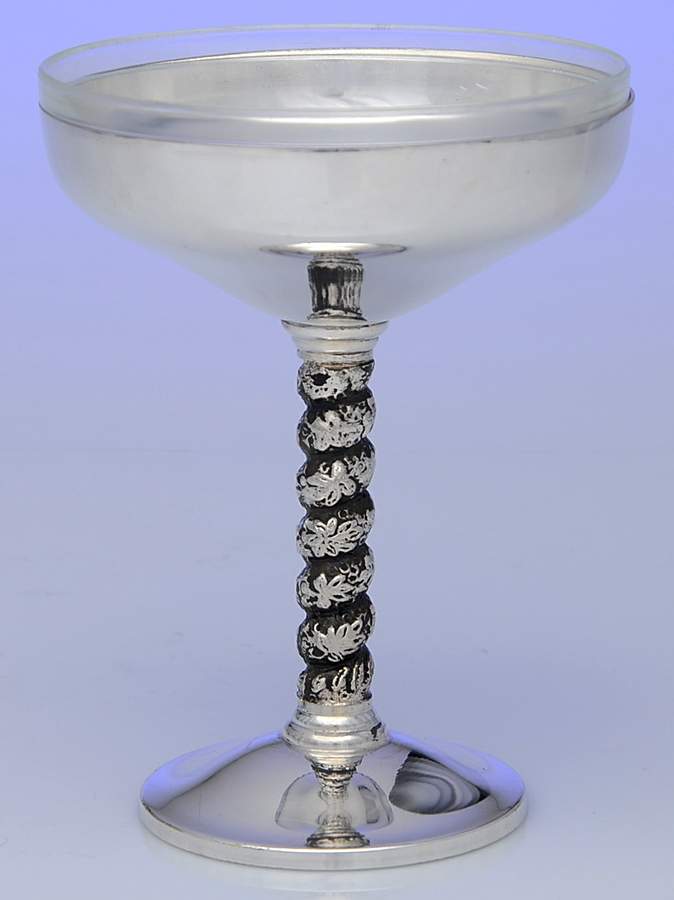 UNH26 (Silverplate, Hollowware) Oyster Cocktail & Plastic Liner by Unknown Manufacturer-1