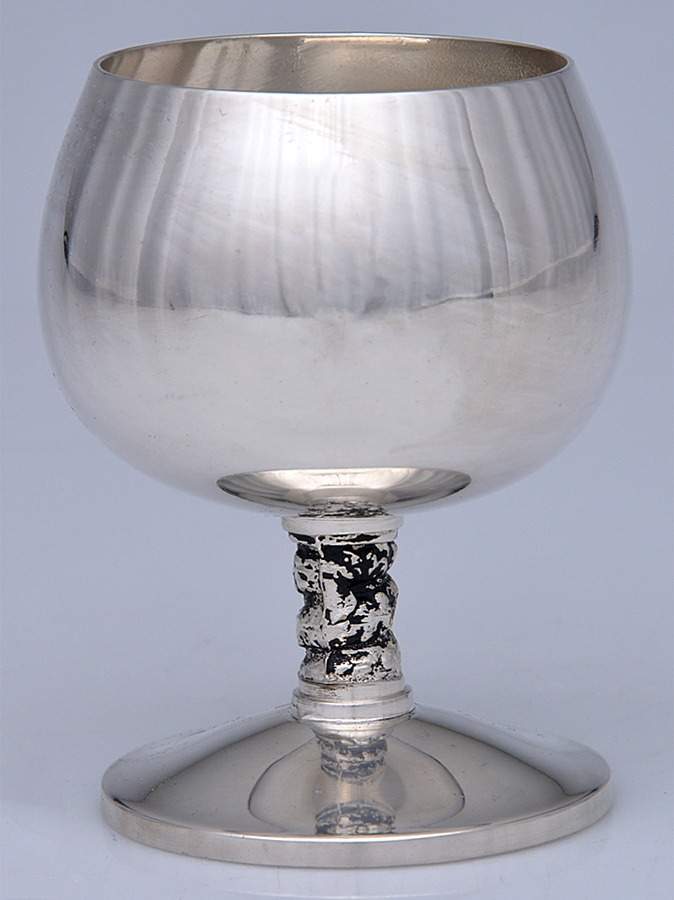UNH26 (Silverplate, Hollowware) Brandy Glass by Unknown Manufacturer-1