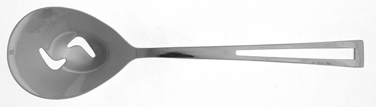 UNF2349 (Stainless) Pierced Tablespoon (Serving Spoon) by Unknown Mfg Silver-1