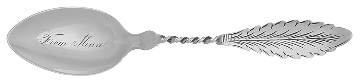 UNF2351 (Sterling) Monogram Teaspoon by Unknown Mfg Silver-1