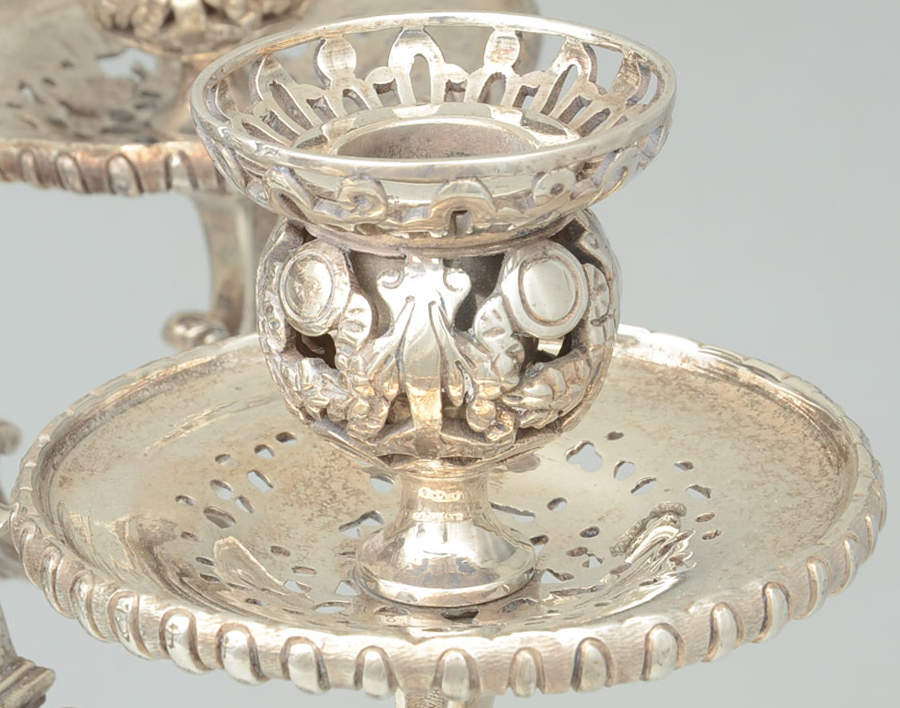 UNH10 (Silverplate, Hollowware) Pair of 6 Light Candelabra by Unknown Manufacturer-5